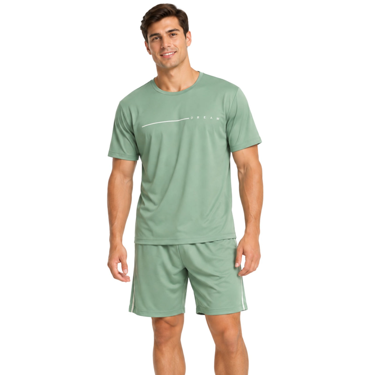 Pijama Masculino Curto Poliamida Verde