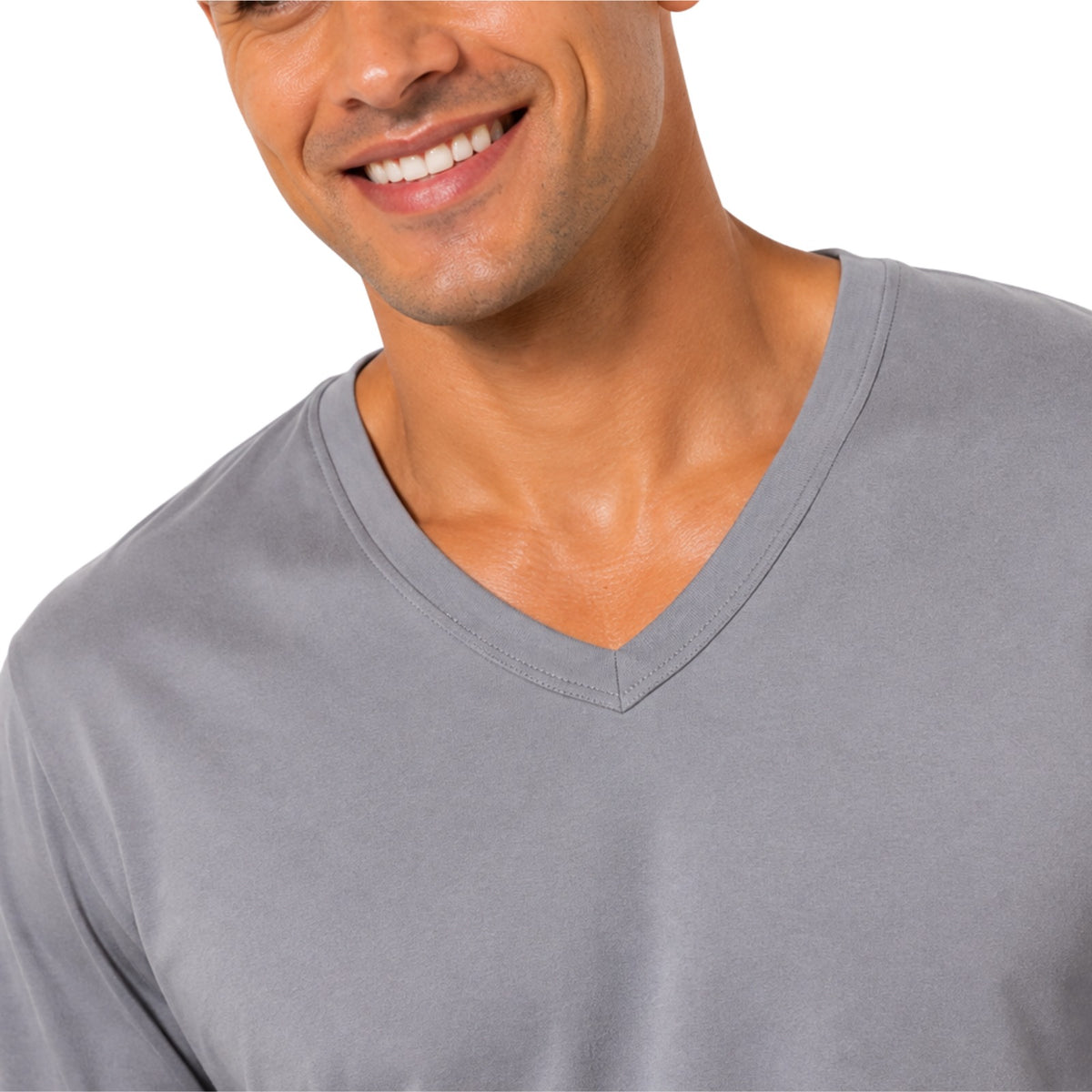 Pijama Masculino Longo Suede Liso Cinza