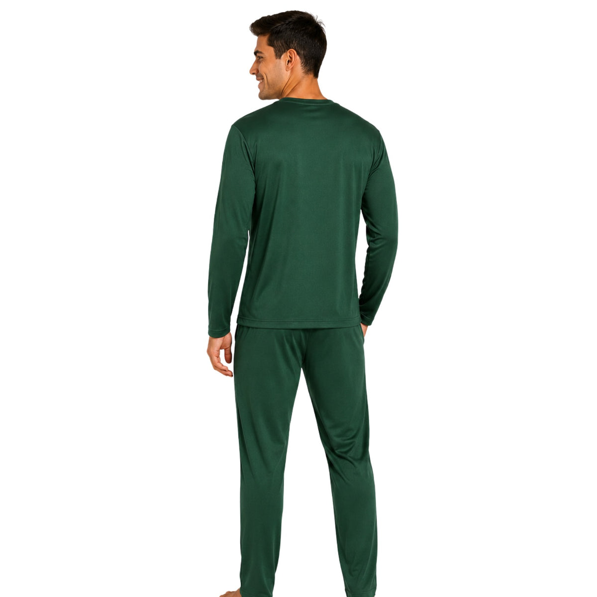 Pijama Masculino Longo Suede Verde Bandeira