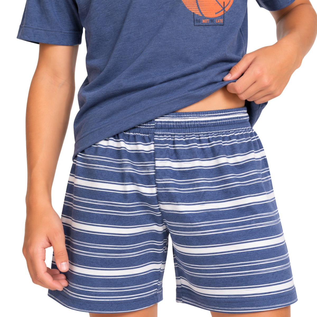 Pijama Masculino Juvenil Mescla Think Festa Azul Estornado