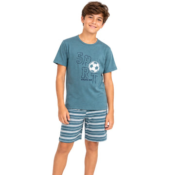 Pijama Masculino Juvenil Mescla Sport Verde Estonado