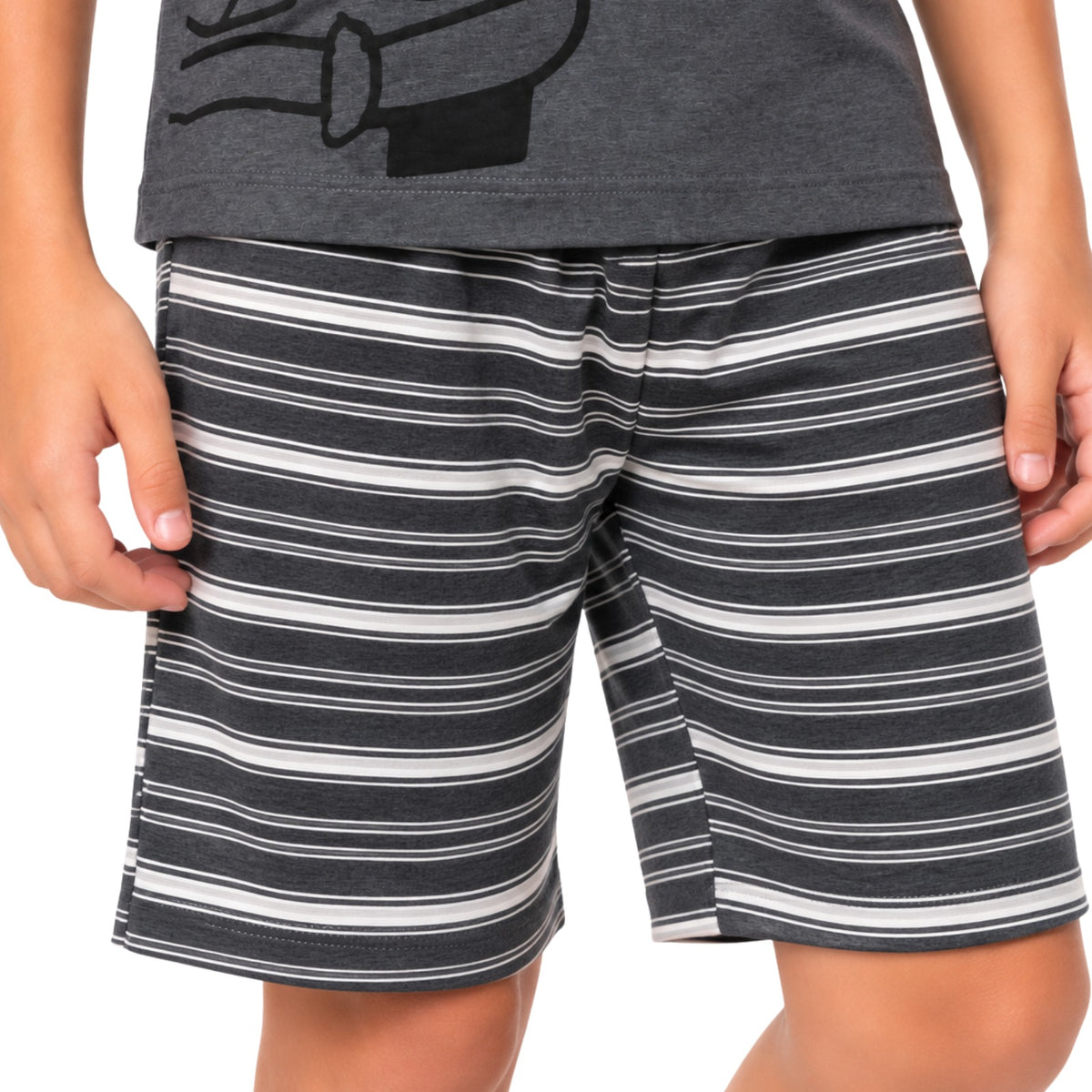 Pijama Masculino Juvenil Mescla Chumbo Verão