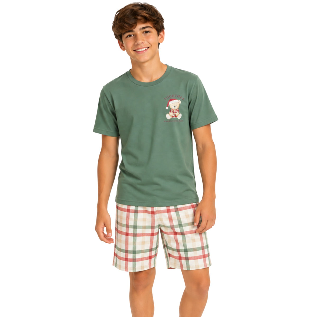 Pijama Masculino Infantil de Verão Natal