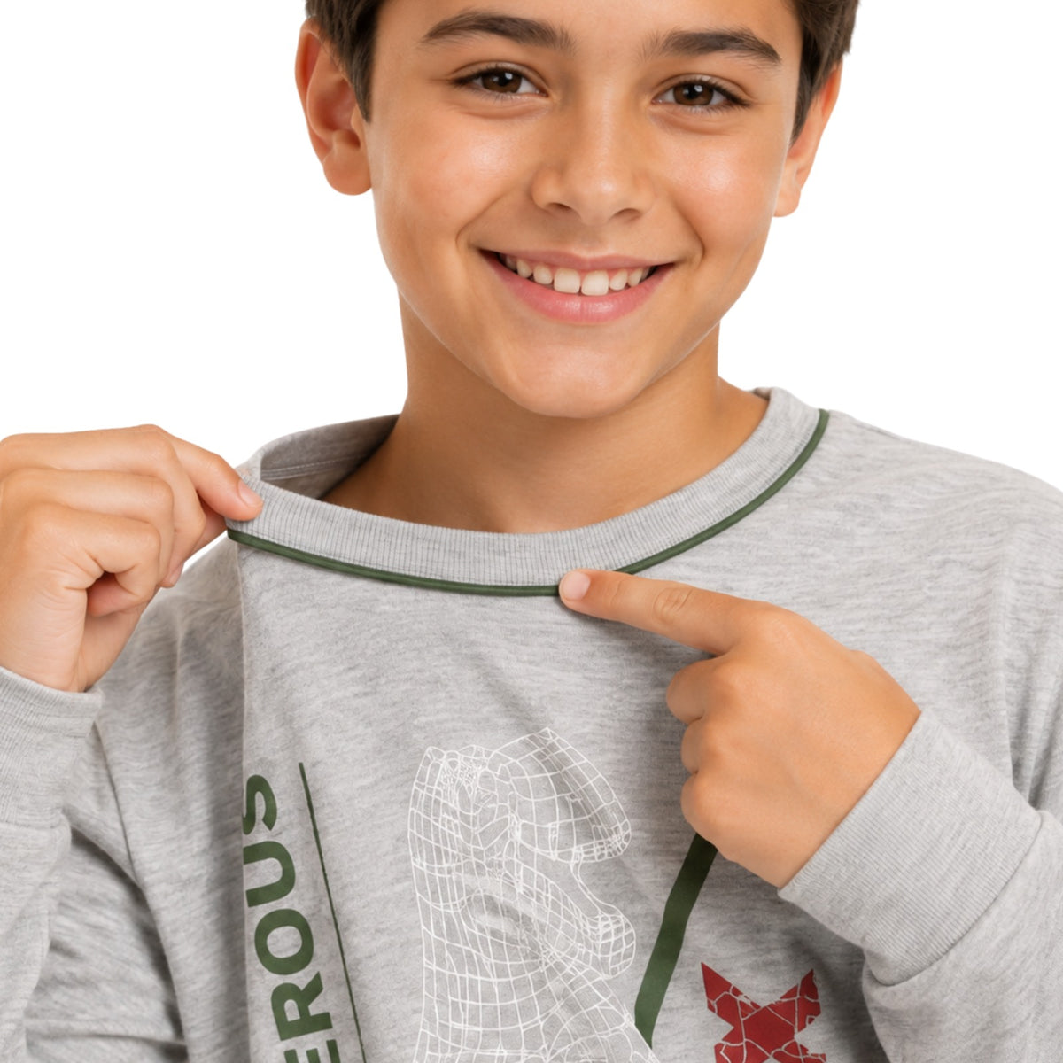 Pijama Masculino Juvenil Longo Algodao Dangeroux