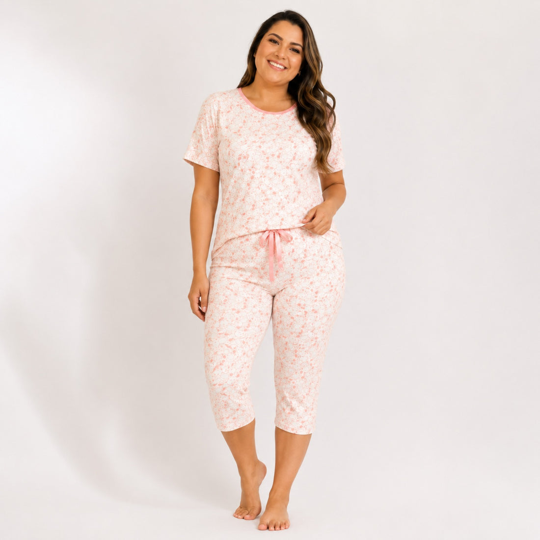 Pijama Feminino Pescador Ursinho Plus